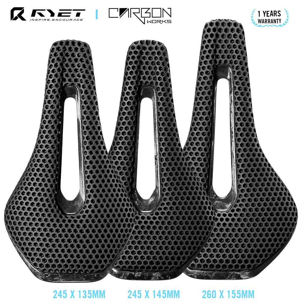 Carbon Fiber Saddle - RYET 3D Printed Full Carbon Bicycle