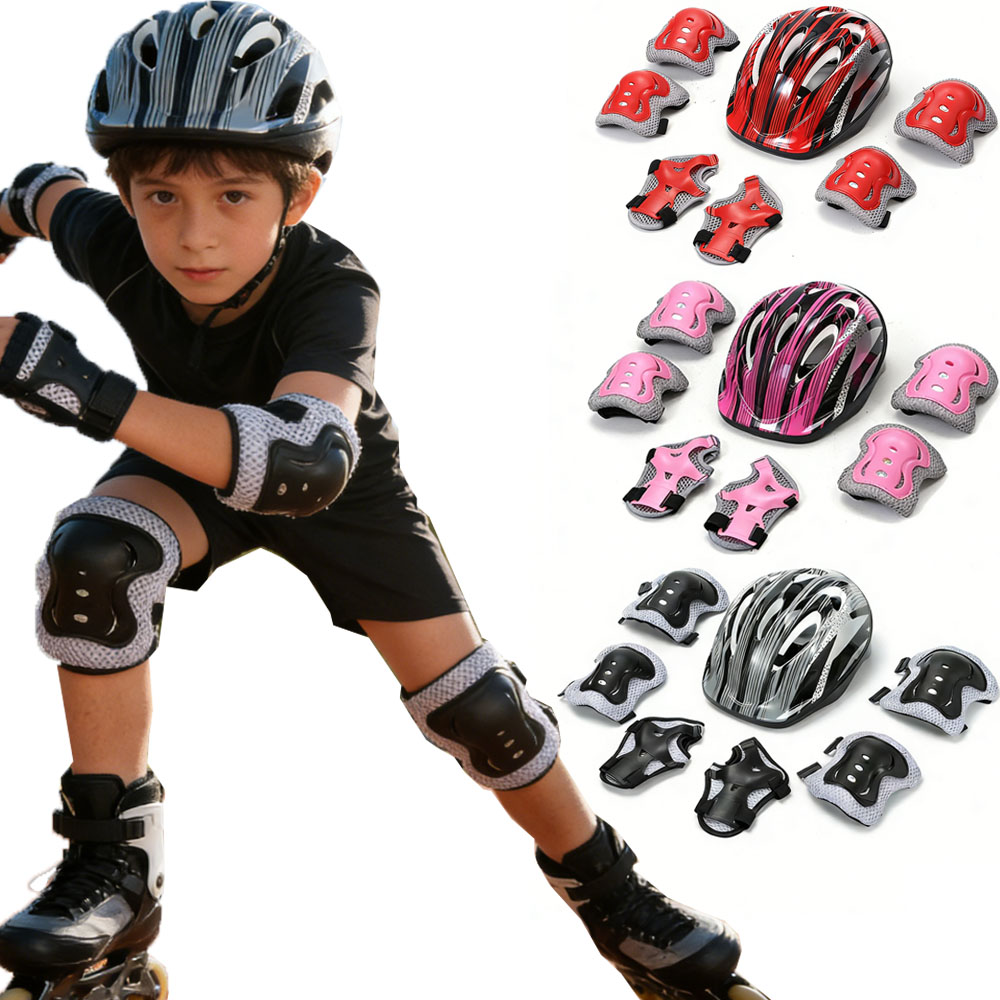 Cycling Gear Helmet - Bicycle Sport Protective Gear Set Adjustable