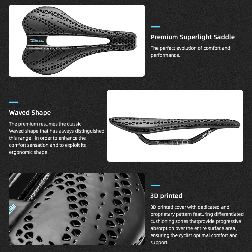 RYET Carbon 3D Printed Saddle  - Carbon Fiber Saddle reseña y precio