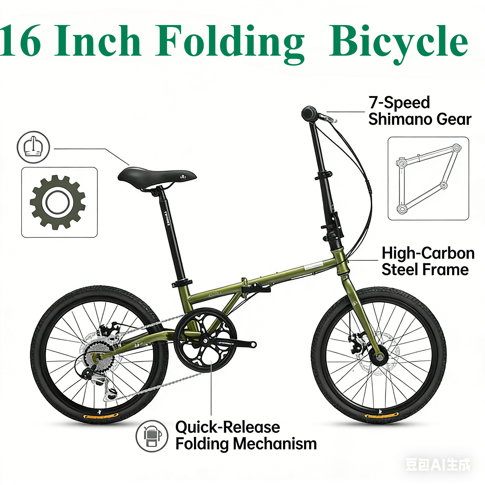 16 Inch Forever Folding Bike - - Ultra Cycling Gear reseña y precio