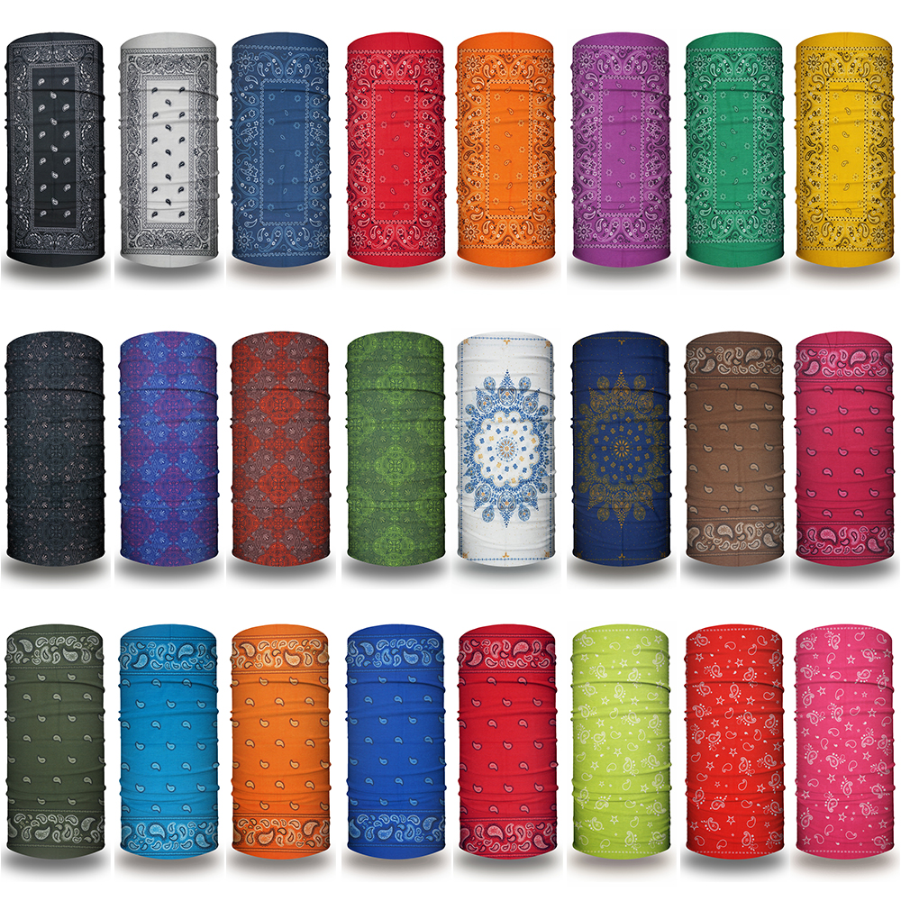 White Paisley Neck Gater Tube  - Cycling Gear Black reseña y precio
