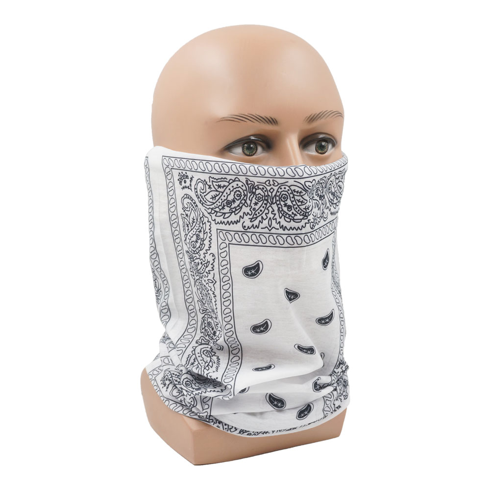 White Paisley Neck Gater Tube  - Cycling Gear Black reseña y precio