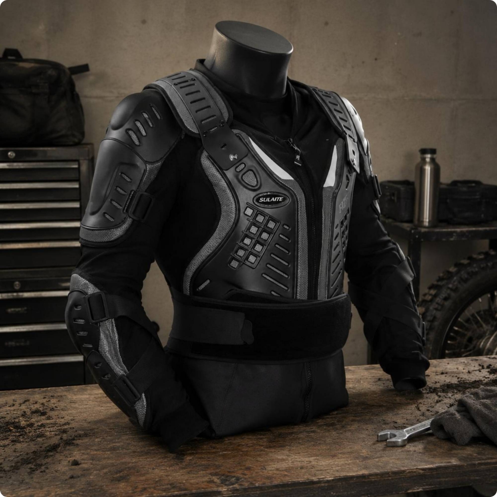 Motorcycle Protective Jacket H - Cycling Gear Black reseña y precio