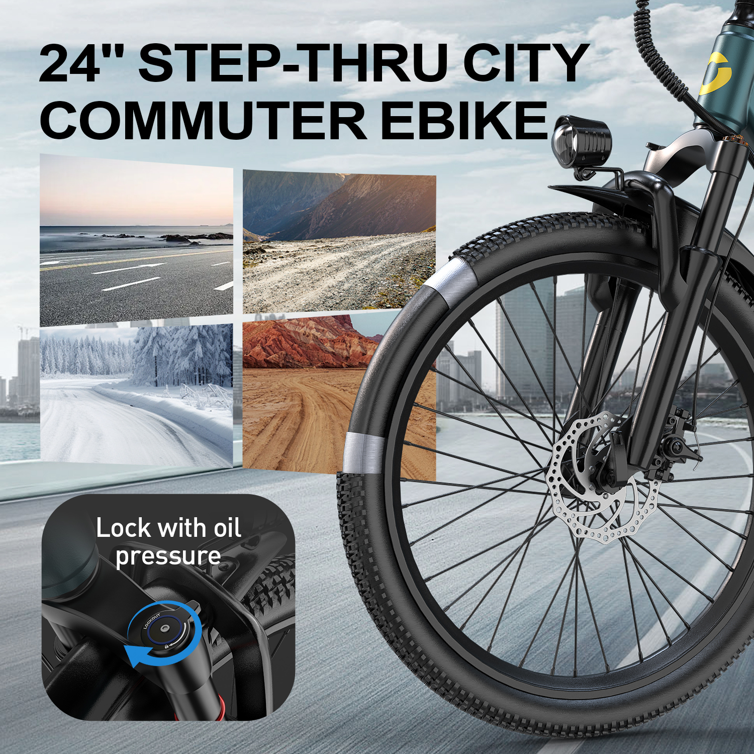 Aairsk GT300 Adult E-bike 24 I - Road Bike Tire reseña y precio