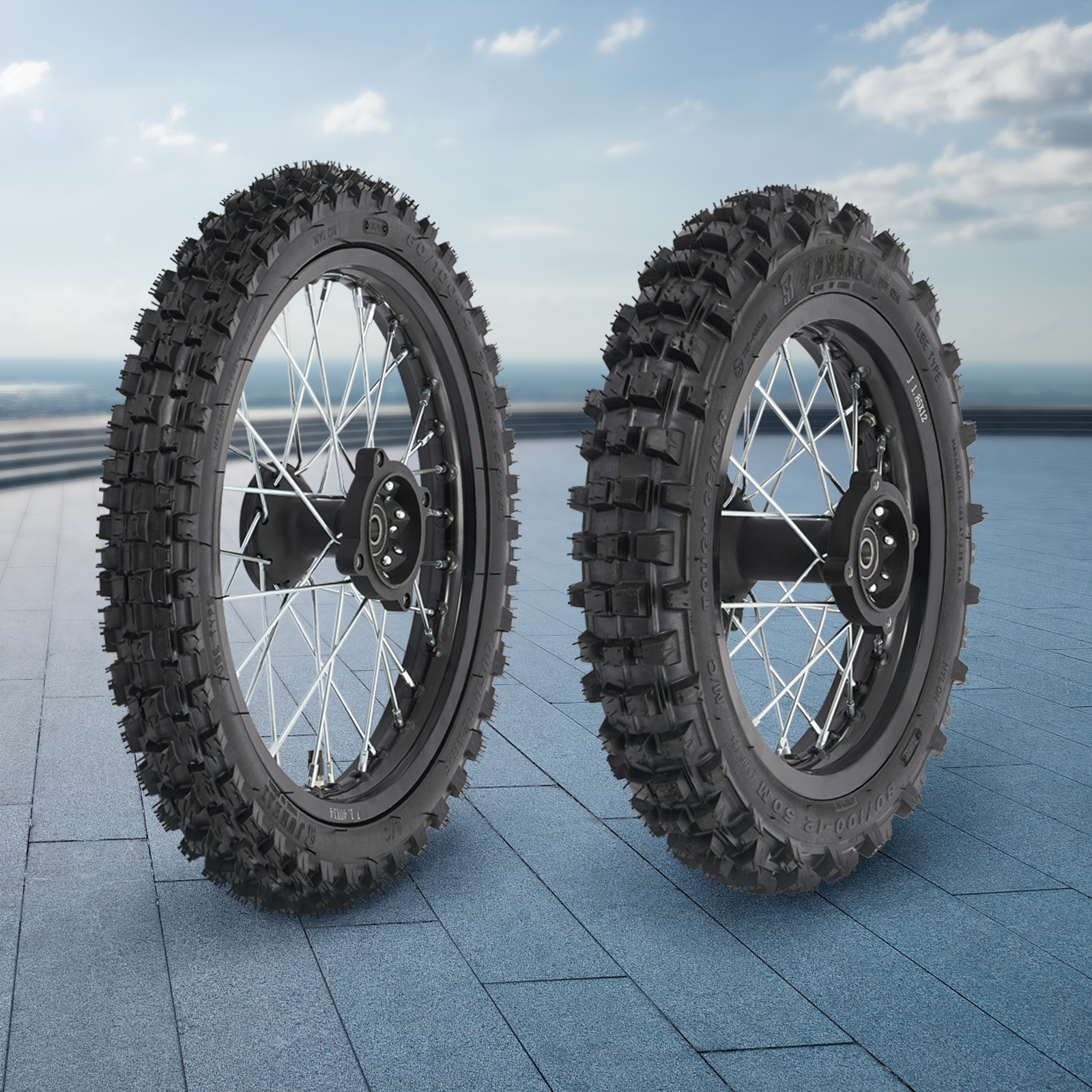 Front&Rear Wheel Set, 80/100-1 - Road Bike Tire reseña y precio