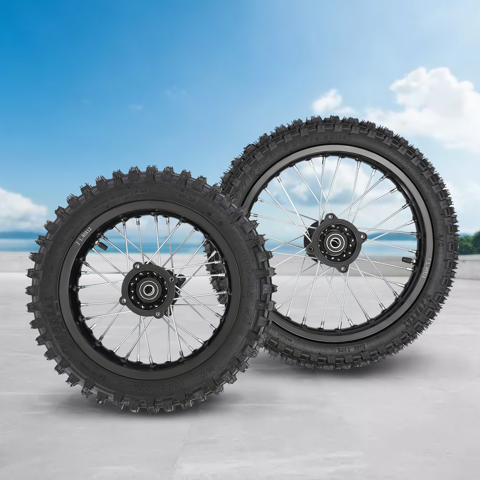 Front&Rear Wheel Set, 80/100-1 - Road Bike Tire reseña y precio