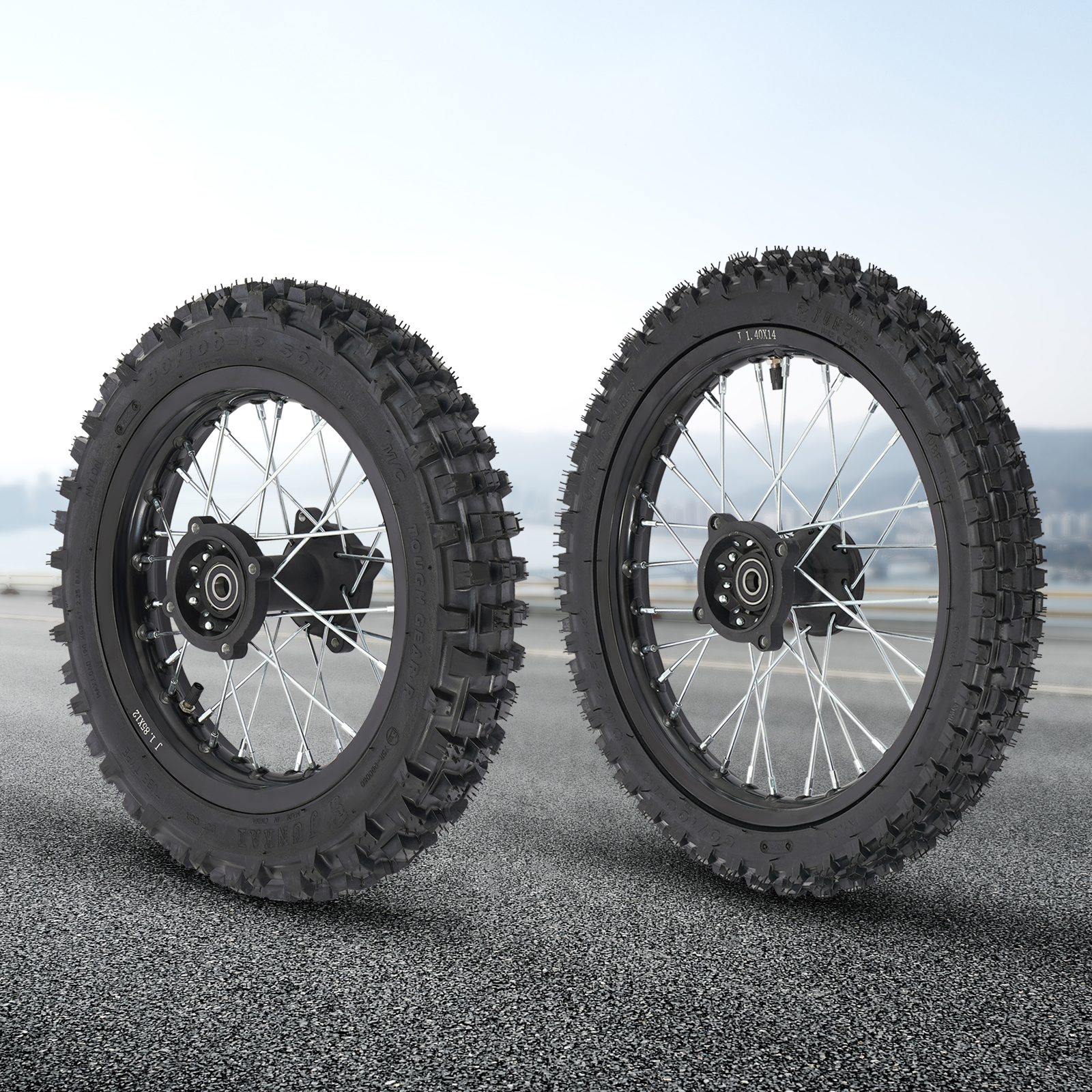 Front&Rear Wheel Set, 80/100-1 - Road Bike Tire reseña y precio