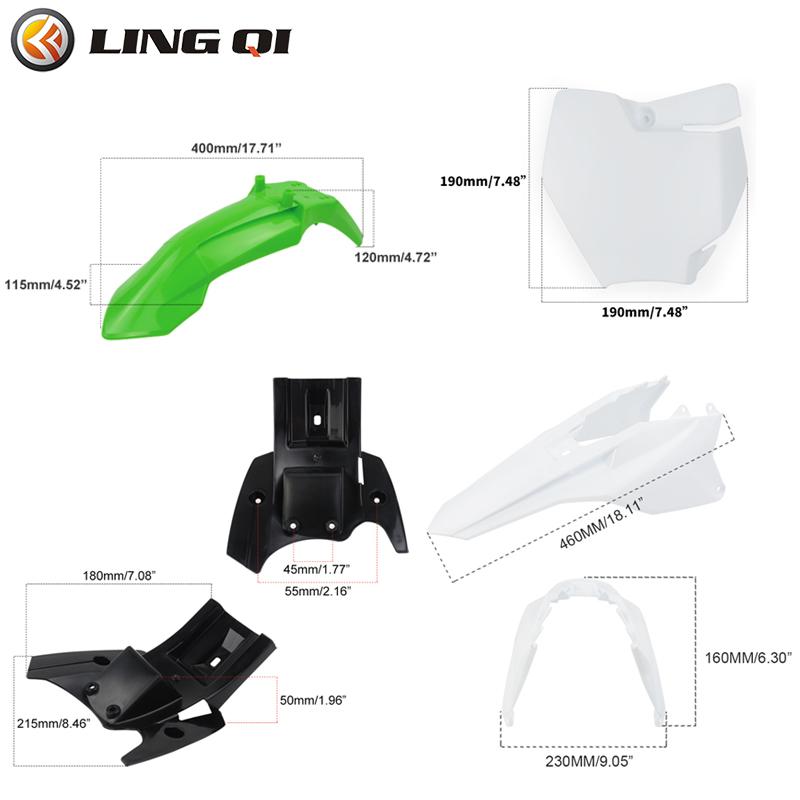 LINGQI RACING KT50 Motorcycle  - Bike Fender Set reseña y precio