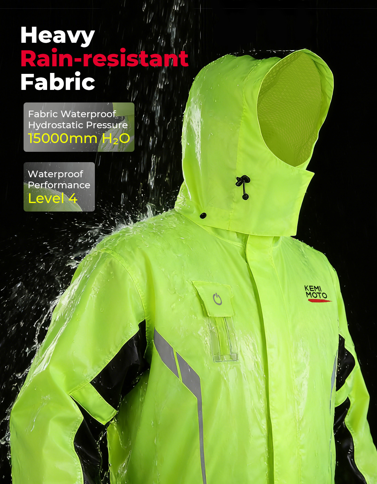 KEMIMOTO Unisex Waterproof Rai - Cycling Gear Black reseña y precio