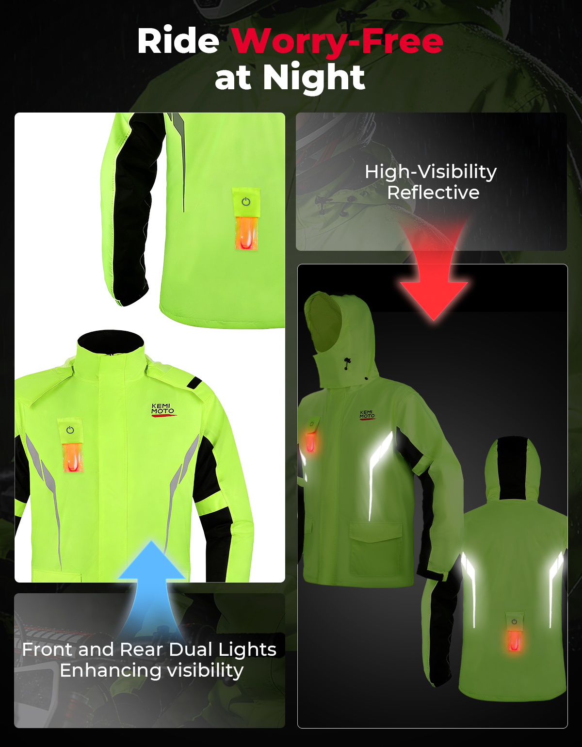 KEMIMOTO Unisex Waterproof Rai - Cycling Gear Black reseña y precio