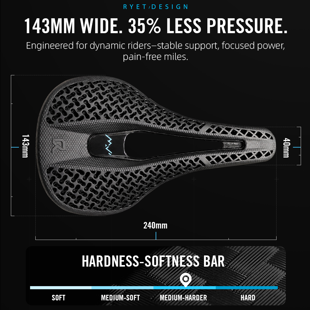 RYET Carbon 3D Printed Bike Sa - Carbon Fiber Saddle reseña y precio