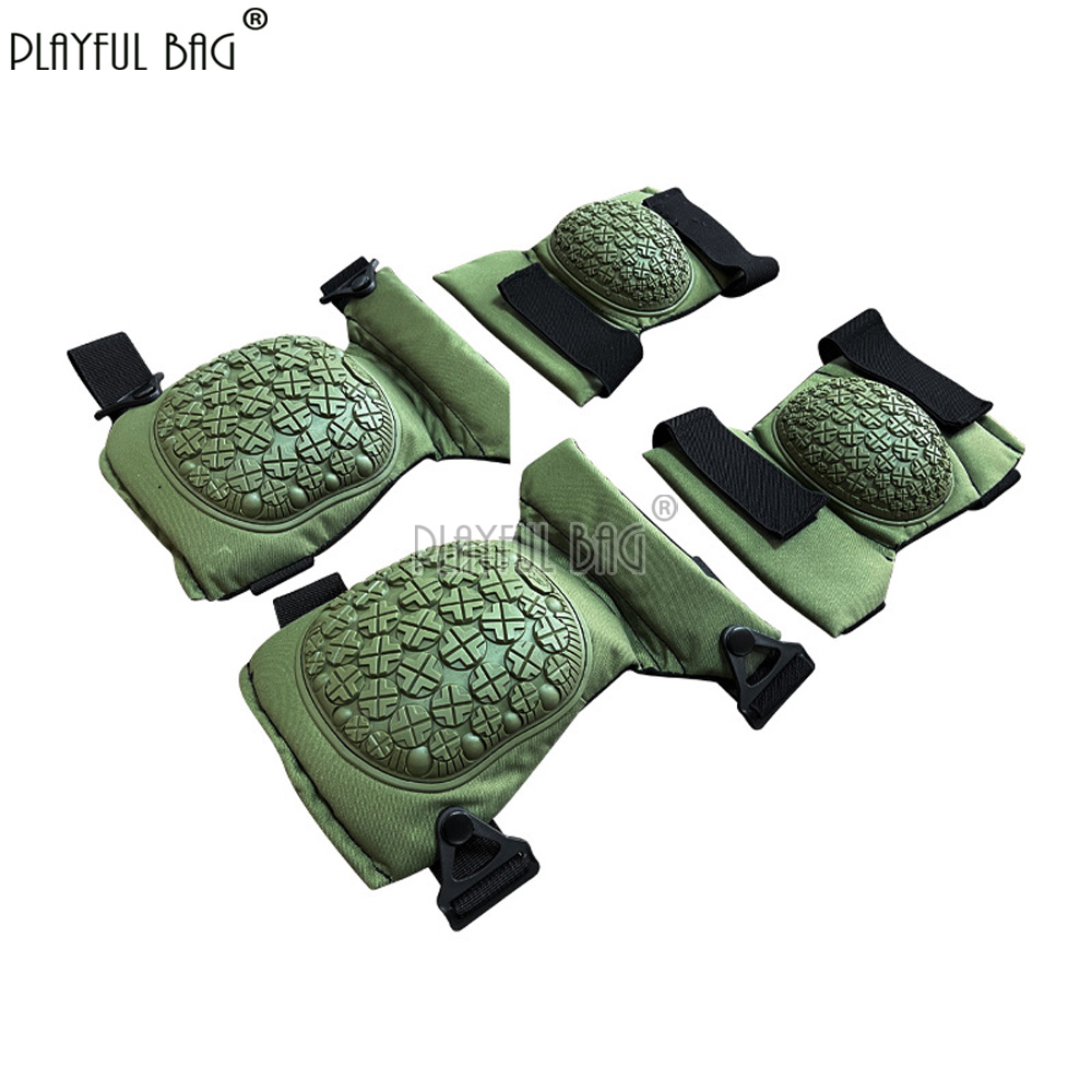 Knee & Elbow Pads 4-Piece Set  - Cycling Gear Black reseña y precio