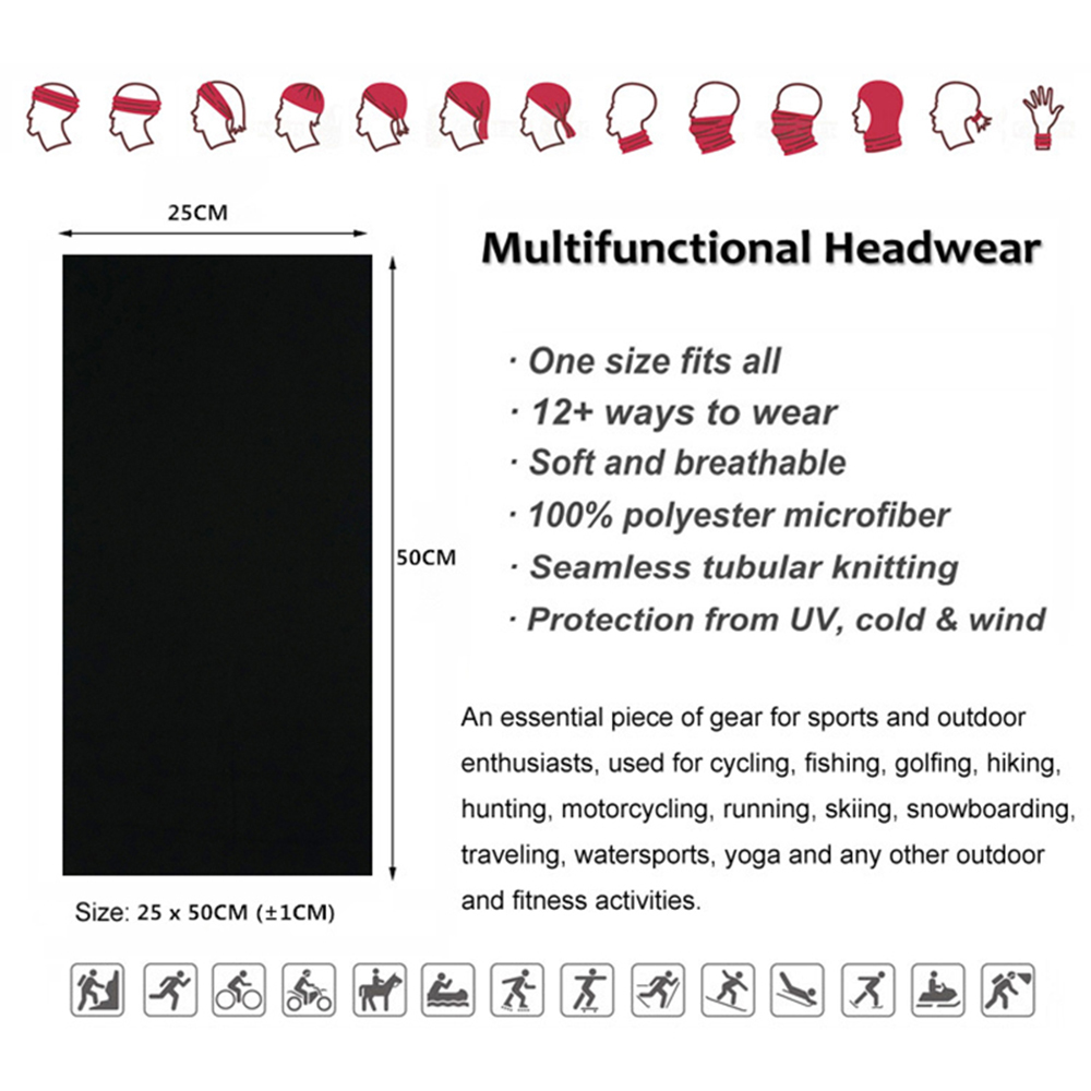 Seamless Solid Color Bandanas  - Cycling Gear Ladies reseña y precio
