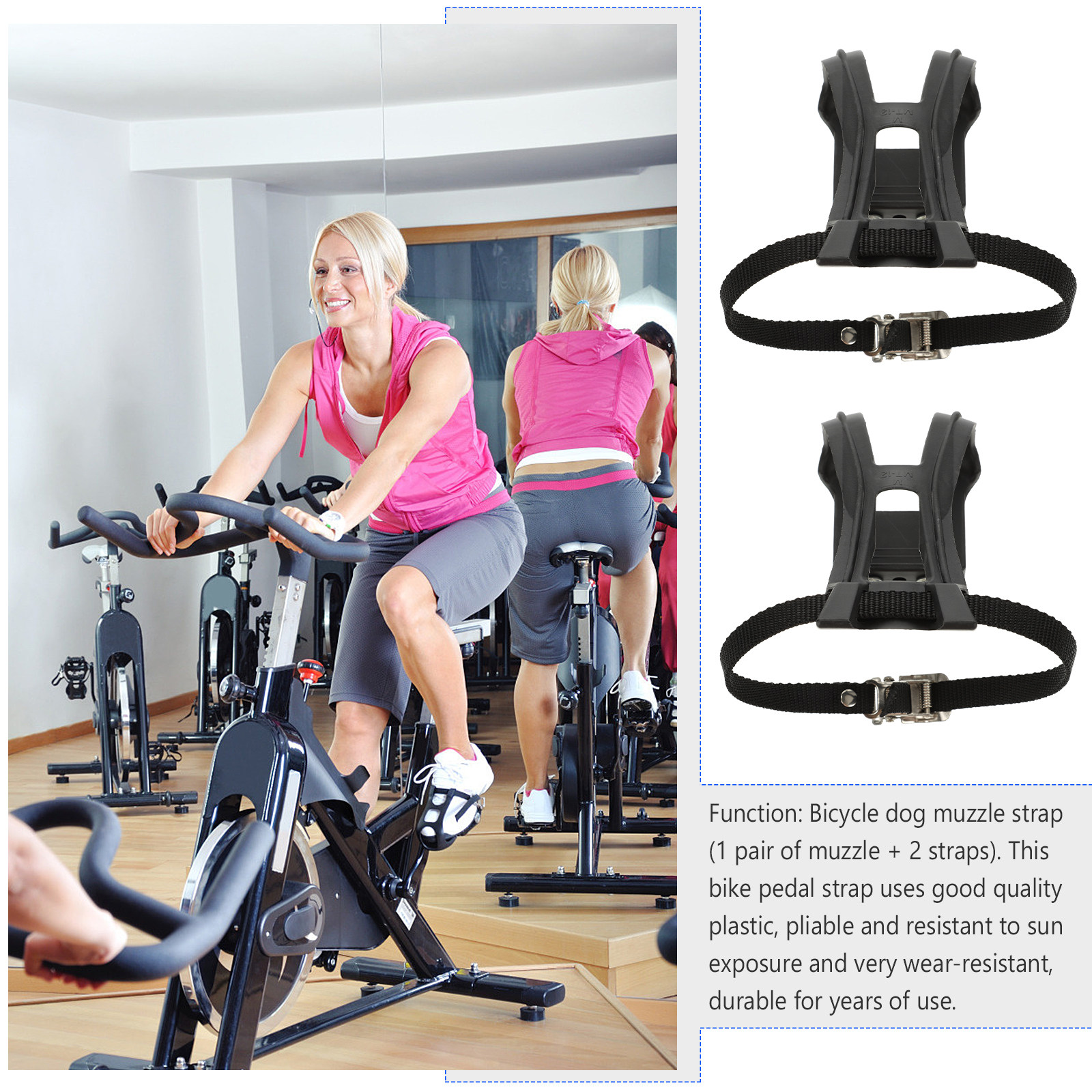 1Set Dog Mouth Strap Adjustabl - Cycling Gear Black reseña y precio