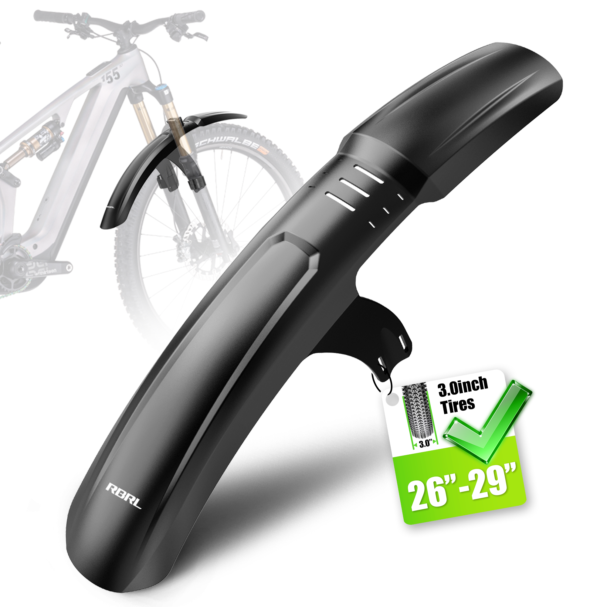 RBRL MTB Front Mudguard Velcro - Bike Fender Set reseña y precio
