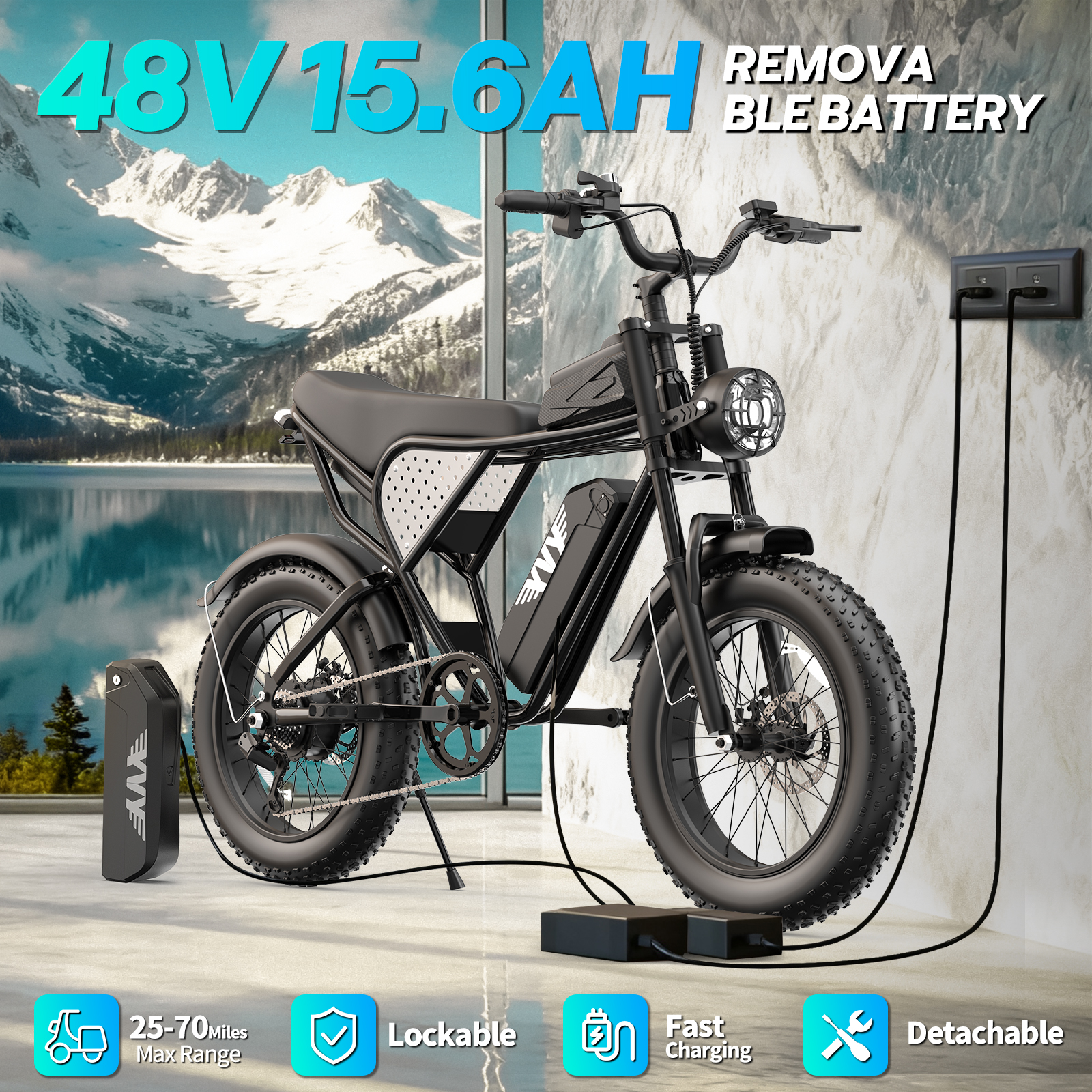 YVY K20 Lite 1200W Electric Bi - Road Bike Tire reseña y precio